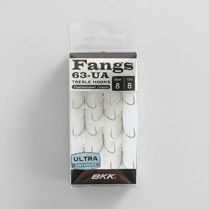 BKK FANGS 63-UA เบ็ดสามทางเกรดทัวร์นาเมนต์ เคลือบสารป้องกันสนิมพิเศษ