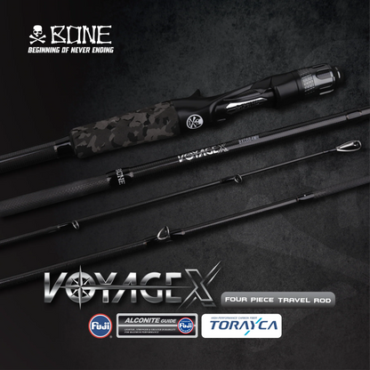 BONE TRAVEL ROD - VOYAGE-X - FOUR PIECE TRAVEL ROD