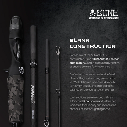 BONE TRAVEL ROD - VOYAGE-X - FOUR PIECE TRAVEL ROD