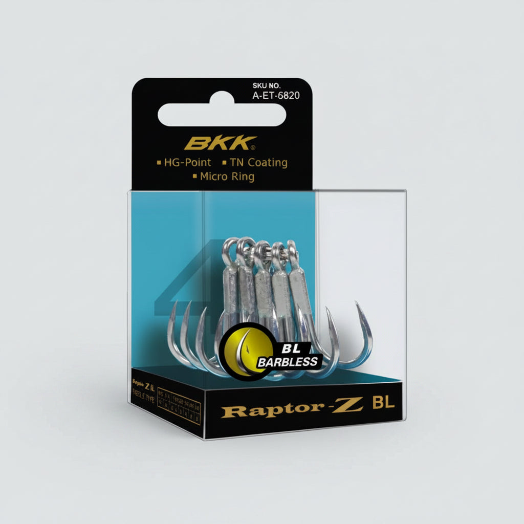 BKK RAPTOR-Z เบ็ดสามทาง สีดำ