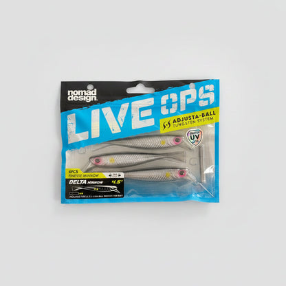 Nomad Design DELTA MINNOW 4.5" Jerkbait - Live Ops
