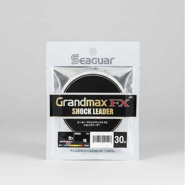 Seaguar Grandmax FX Shock Leader packaging on a white background